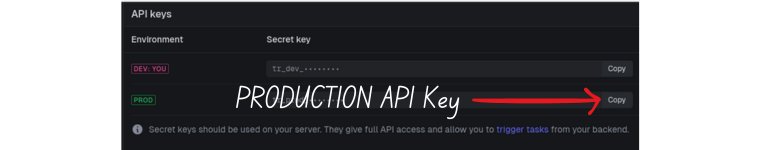 trigger api key